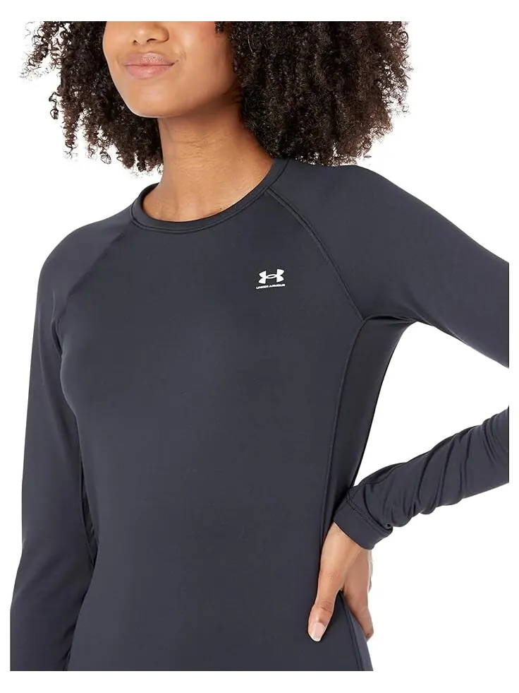Футболка Under Armour Authentics Long Sleeves Crew Neck — изображение 3 из 4, черный/белый