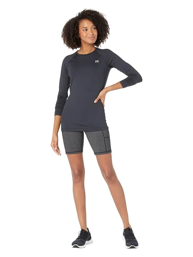 Футболка Under Armour Authentics Long Sleeves Crew Neck — изображение 4 из 4, черный/белый
