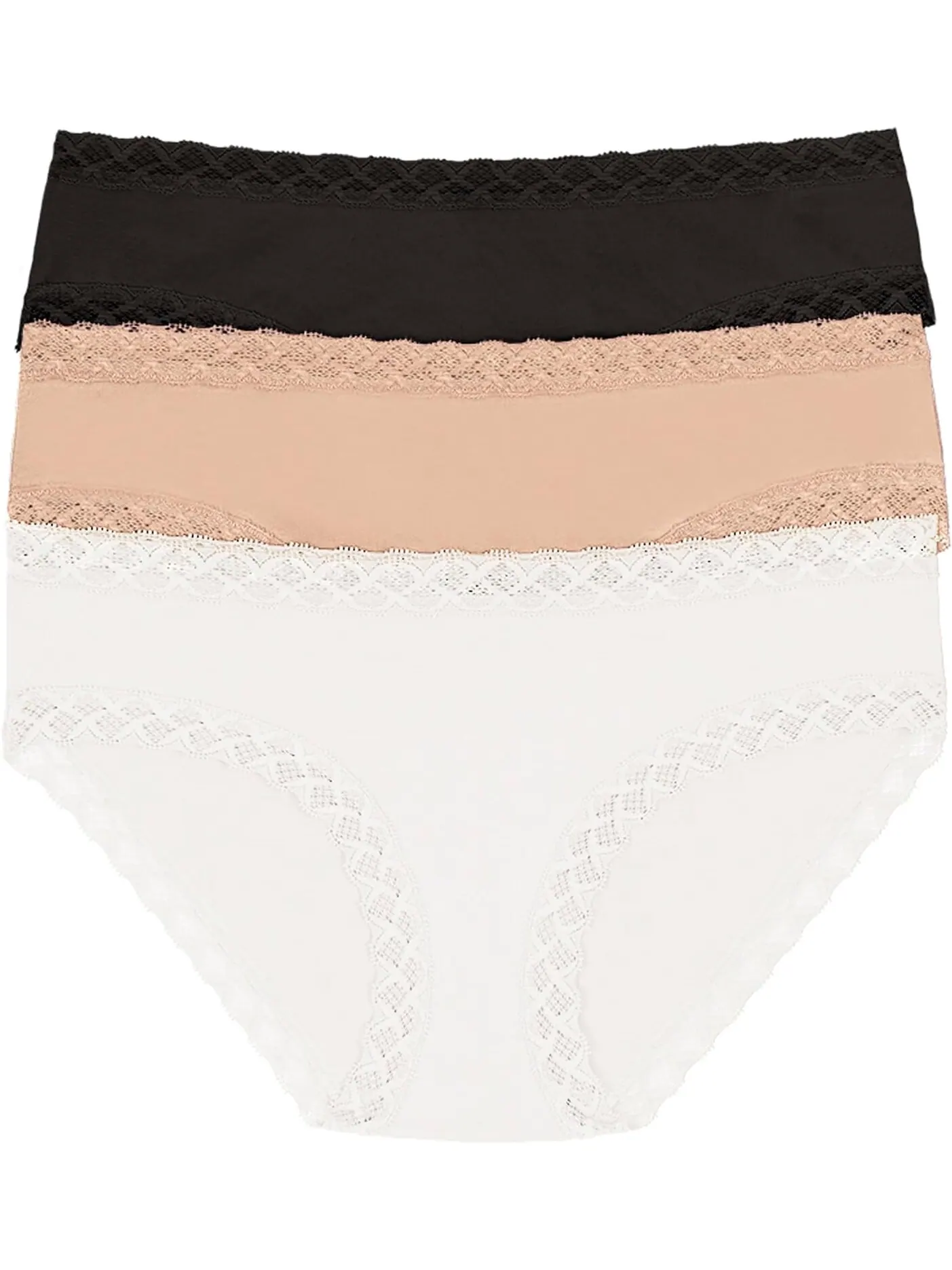 Комплект трусиков Bliss Girl (3 шт.) Natori — изображение 1 из 7, черный//белый