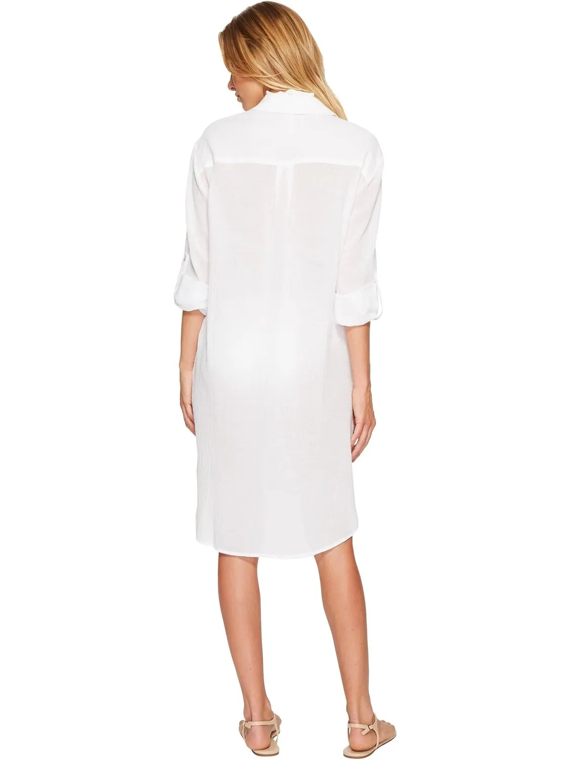 Накидка Crinkle Twill Beach Shirt Seafolly — изображение 3 из 5, белый