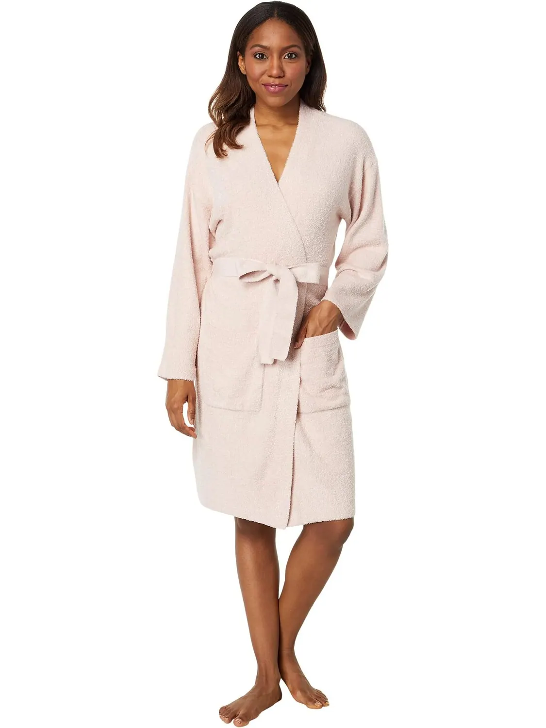Халат CozyChic Lite Barbie Robe Barefoot Dreams — изображение 1 из 3, розовый/белый