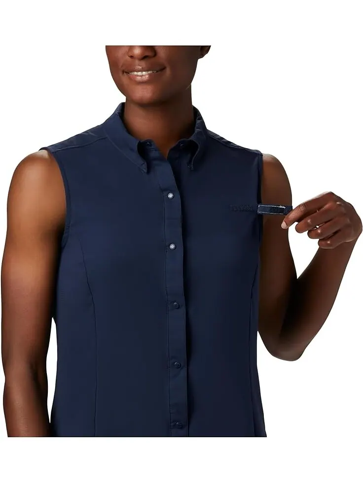 Рубашка Columbia Tamiami Sleeveless — изображение 3 из 4, темно-синий