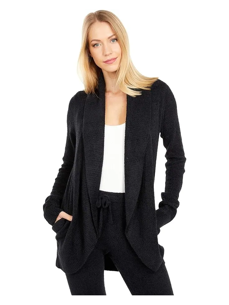 Свитер Barefoot Dreams Cozychic Lite Circle Cardi — изображение 1 из 4, черный