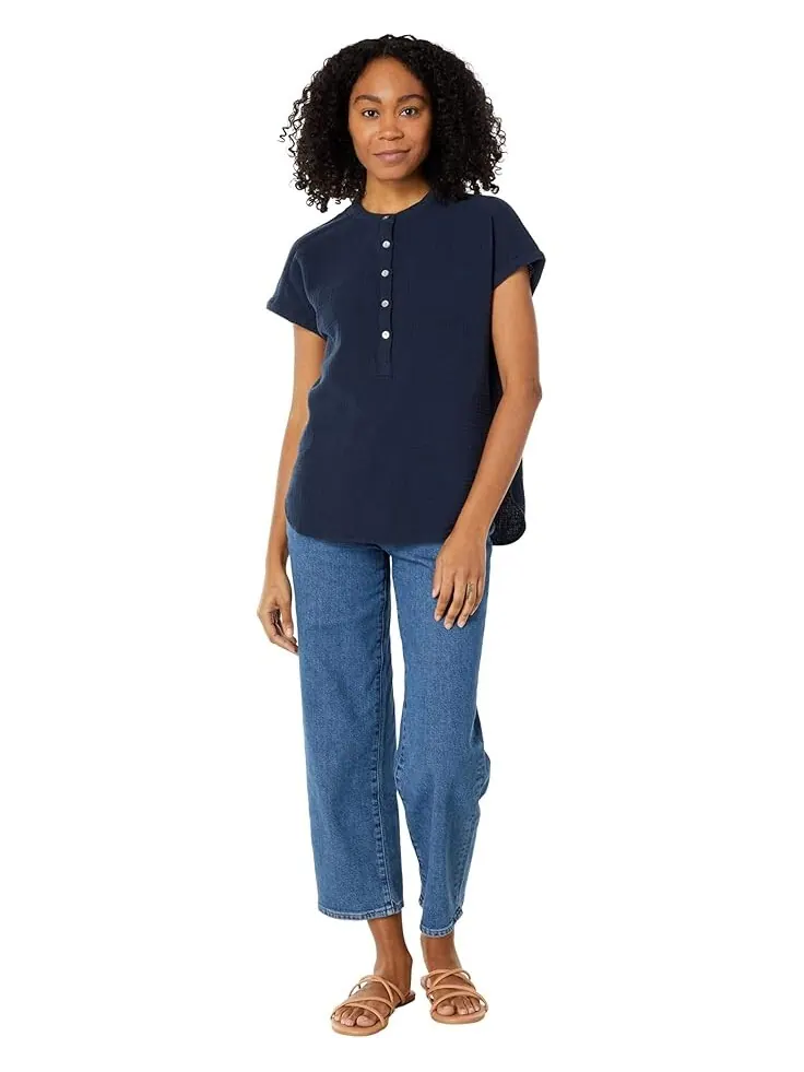 Топ Faherty Dream Cotton Desmond Top — изображение 4 из 4, темно-синий
