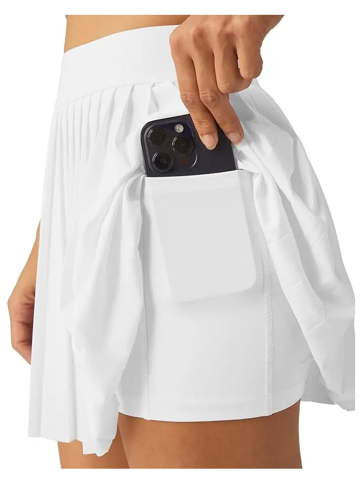 Юбка Beyond Yoga If You Pleats Miniskirt — изображение 4 из 4, белый