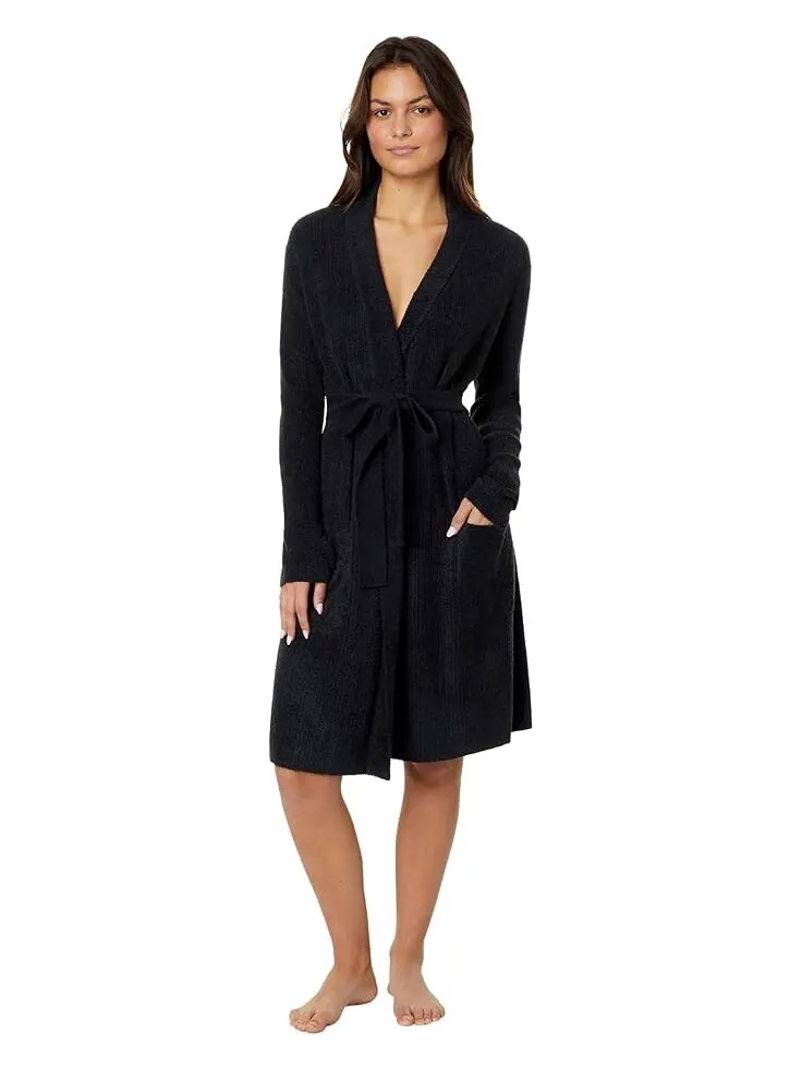 Халат Barefoot Dreams CozyChic Lite Ribbed Robe — изображение 1 из 3, черный
