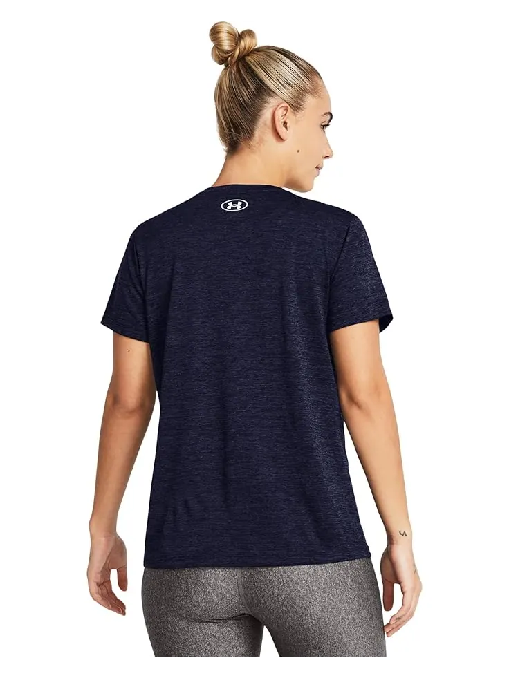 Футболка Under Armour Tech Short Sleeve V-Neck Twist — изображение 2 из 2, темно-синий/белый