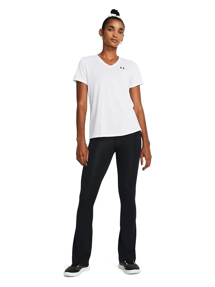 Футболка Under Armour Tech Short Sleeve V-Neck Solid — изображение 4 из 4, белый/черный
