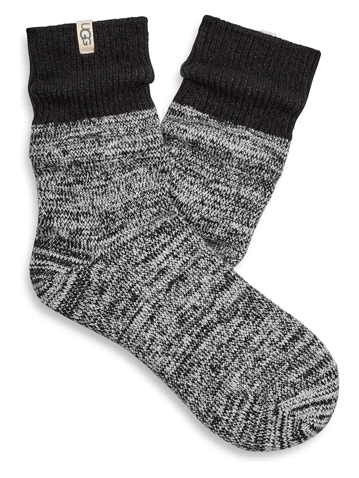 Носки UGG Rib Knit Slouchy Quarter — изображение 1 из 1, черный
