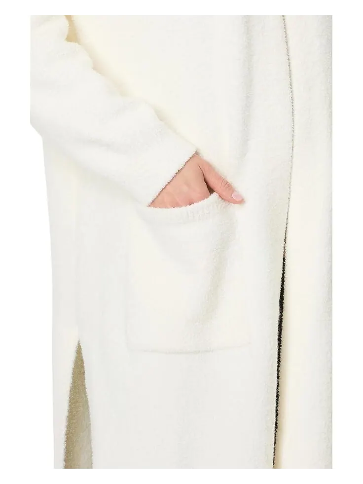 Свитер Barefoot Dreams CozyChic Luxe High Slit Cardigan — изображение 3 из 3, серебристый