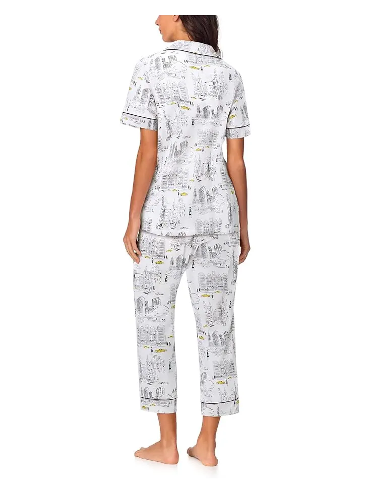 Пижама Bedhead PJs Short Sleeve Cotton Knit Cropped Pajama Set — изображение 2 из 2