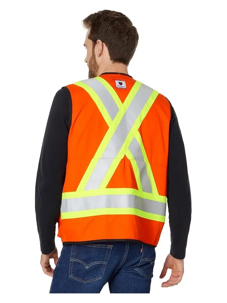 Утепленный жилет Unisex Pioneer 7732U 88/12 7 oz. Surveyor Vest High-Visibility — изображение 2 из 6, оранжевый