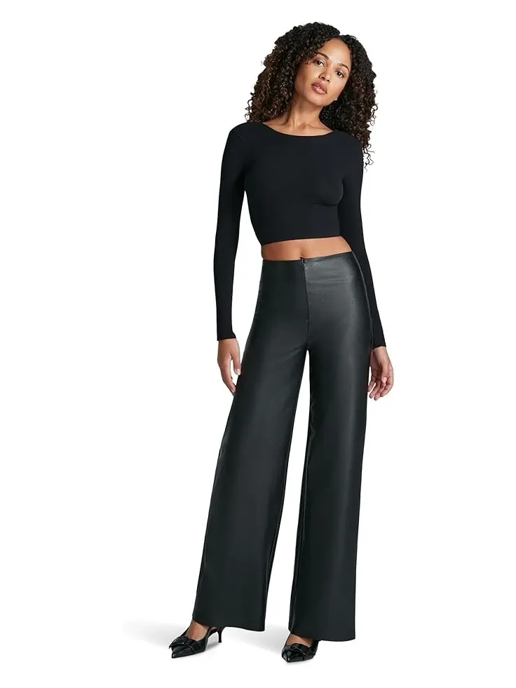 Брюки Commando Faux Leather Wide Leg Pants — изображение 1 из 2, черный