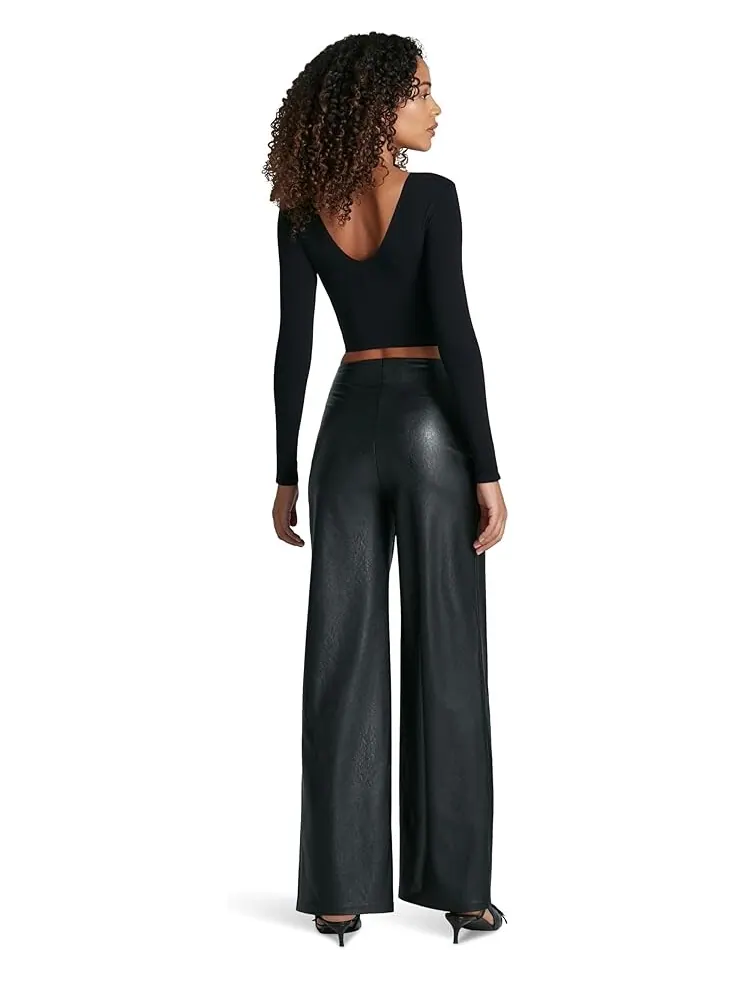 Брюки Commando Faux Leather Wide Leg Pants — изображение 2 из 2, черный