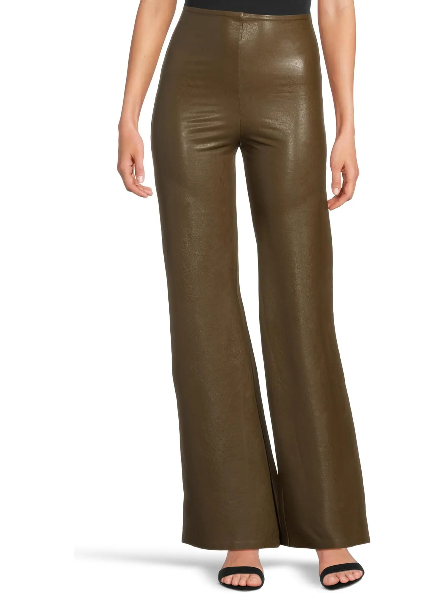 Брюки Commando Faux Leather Wide Leg Pants — изображение 1 из 5, голубой