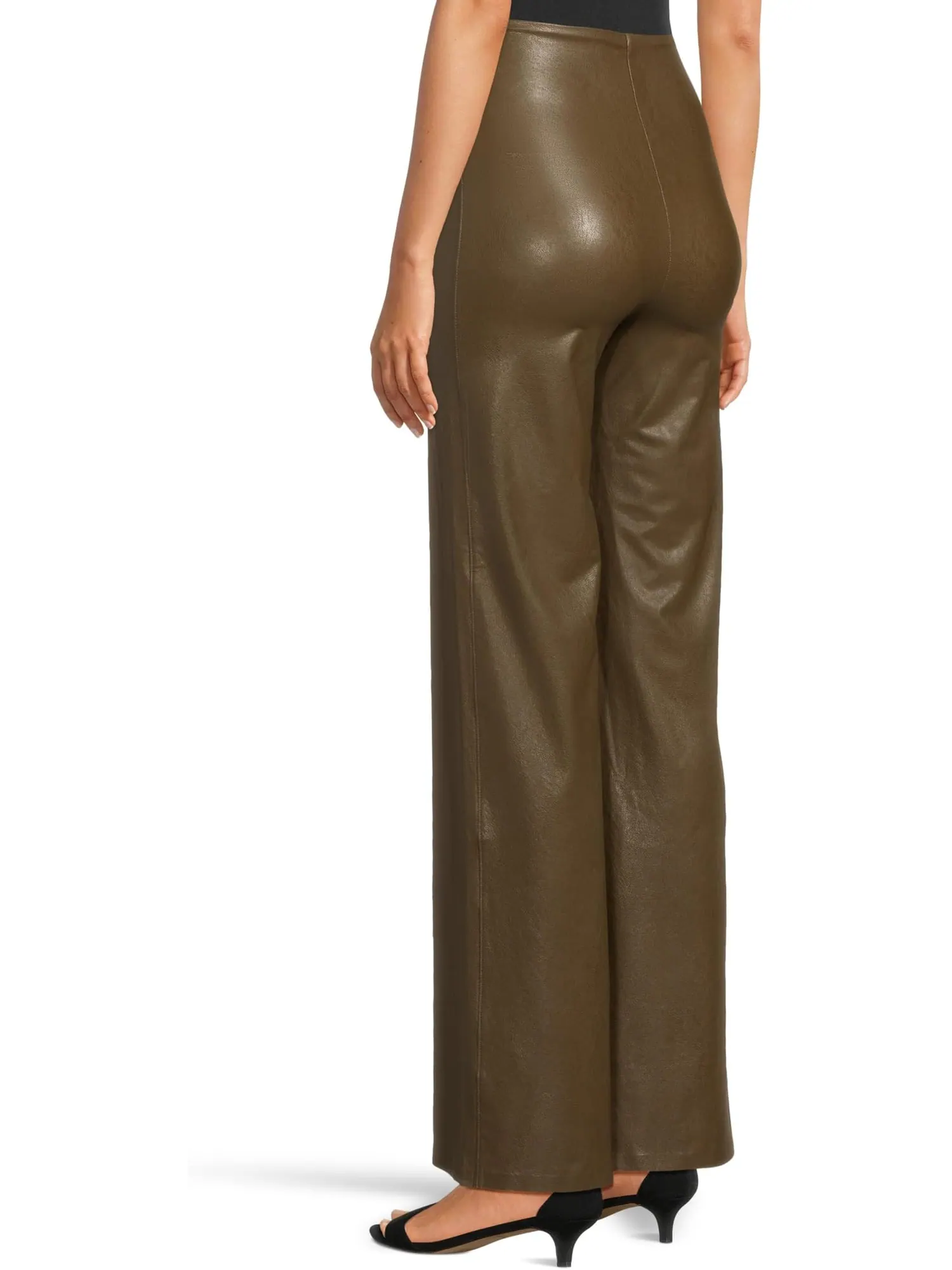Брюки Commando Faux Leather Wide Leg Pants — изображение 3 из 5, голубой