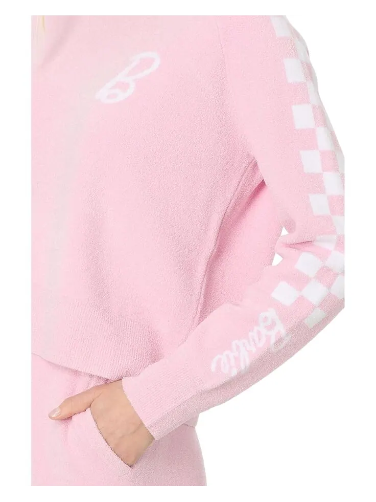 Свитер Barefoot Dreams CozyChic Ultra Lite Checkered Barbie Pullover — изображение 3 из 4, розовый