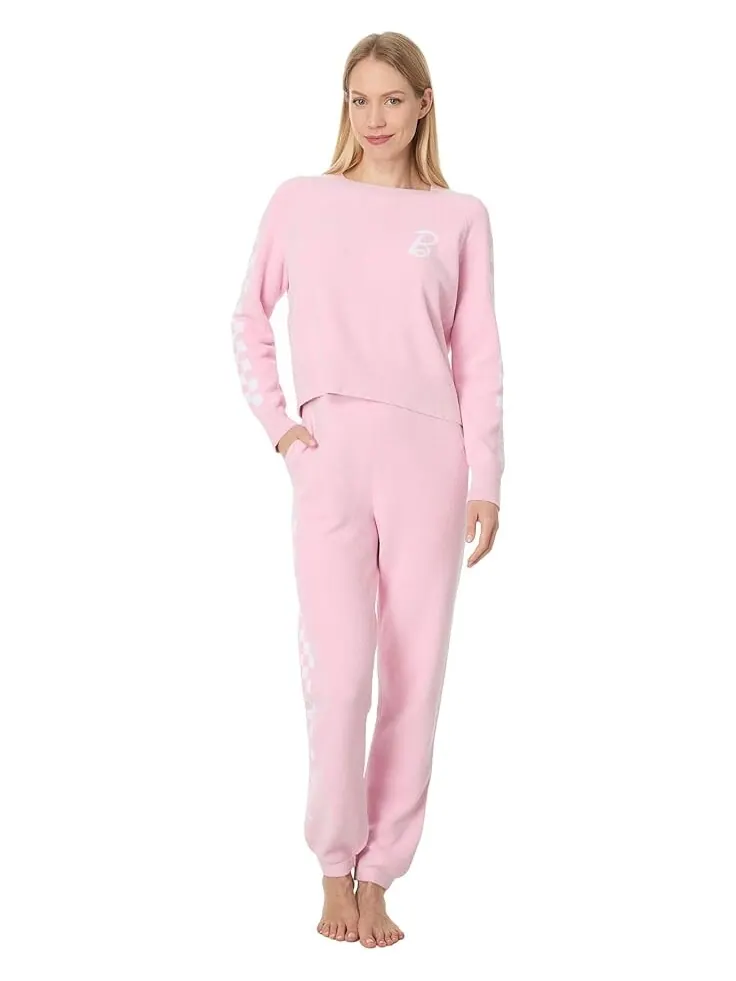 Свитер Barefoot Dreams CozyChic Ultra Lite Checkered Barbie Pullover — изображение 4 из 4, розовый