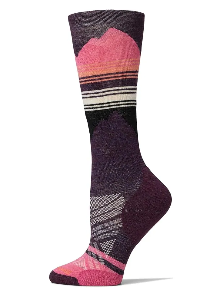 Женские носки Smartwool Ski Targeted Cushion Pattern Over The Calf — изображение 1 из 1, фиолетовый