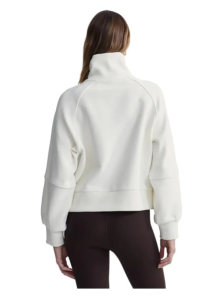 Свитер Varley Milano Half Zip Sweat — изображение 2 из 4, слоновая кость