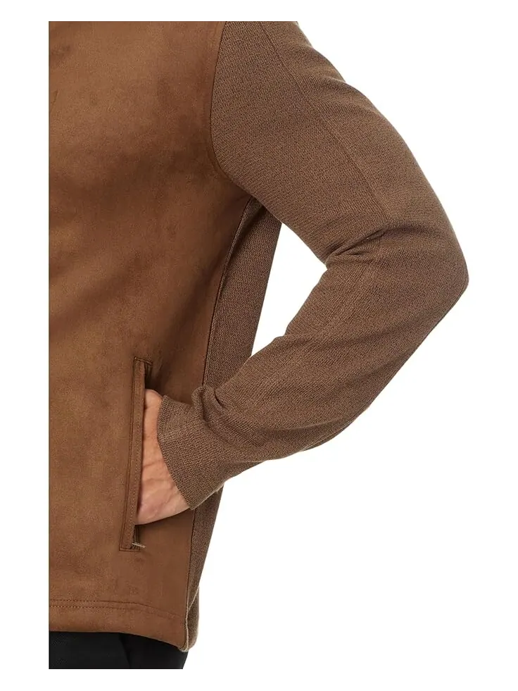 Свитер Johnston & Murphy Suede Full Zip — изображение 3 из 4, камель