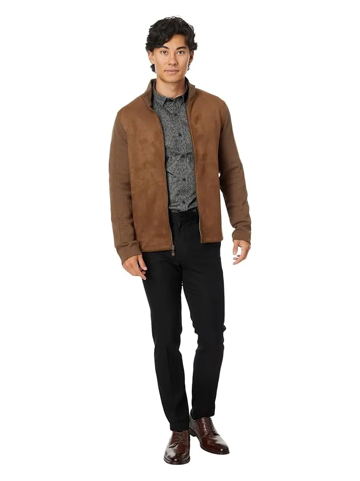 Свитер Johnston & Murphy Suede Full Zip — изображение 4 из 4, камель