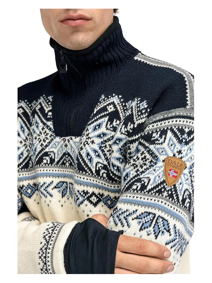 Свитер Dale of Norway Vail WP Masc Sweater — изображение 3 из 3, белый/темно-синий/синий