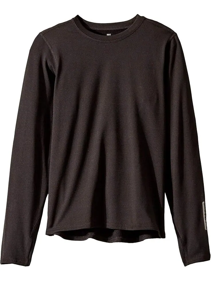 Футболка Hot Chillys Kids Micro-Elite Chamois Crew Neck — изображение 1 из 1, черный