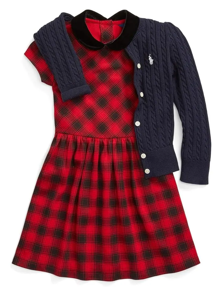 Свитер Polo Ralph Lauren Kids Cable Knit Cotton Cardigan — изображение 3 из 3, темно-синий