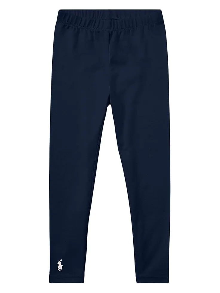 Брюки Polo Ralph Lauren Kids Stretch Cotton Legging — изображение 1 из 2, темно-синий