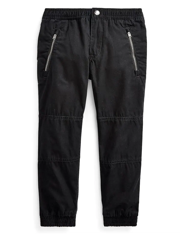Брюки Polo Ralph Lauren Kids Cotton Poplin Jogger Pants — изображение 1 из 3, черный