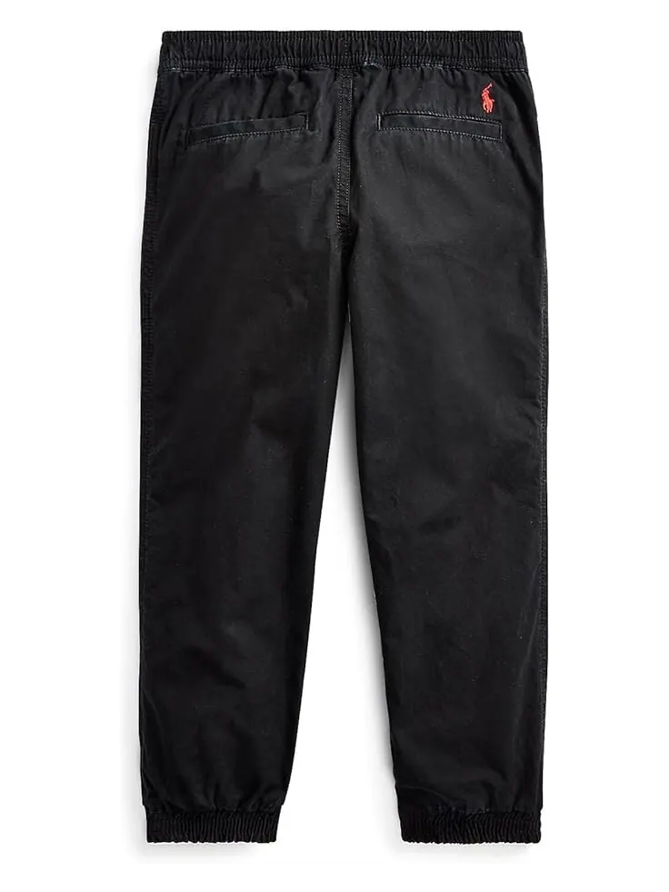 Брюки Polo Ralph Lauren Kids Cotton Poplin Jogger Pants — изображение 2 из 3, черный