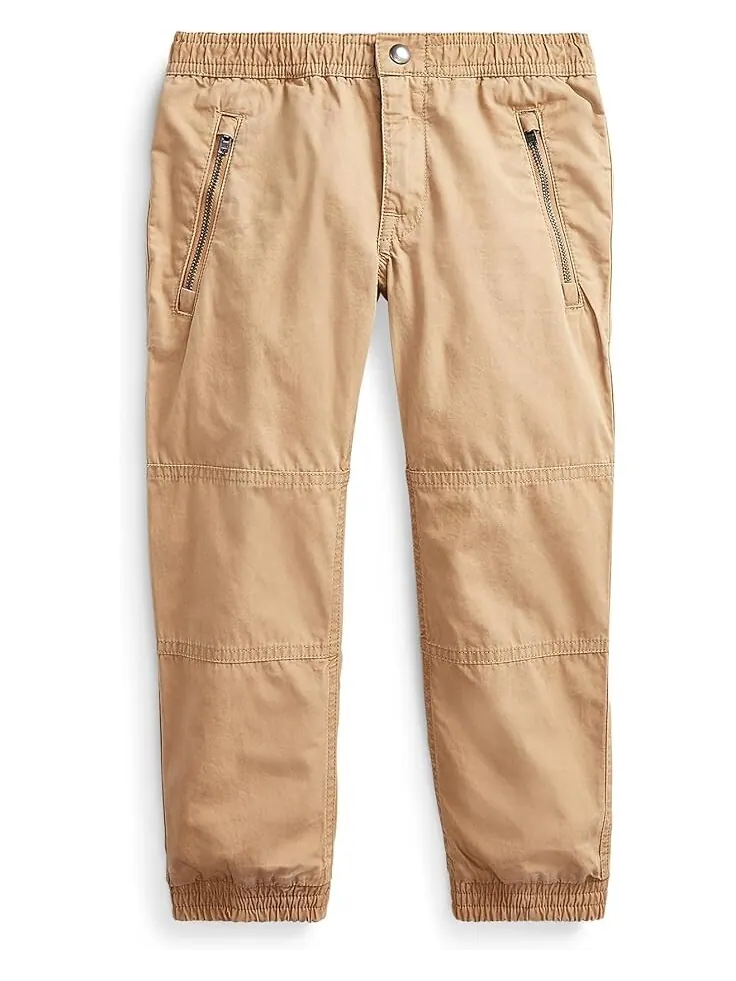 Брюки Polo Ralph Lauren Kids Cotton Poplin Jogger Pants — изображение 1 из 3, камель
