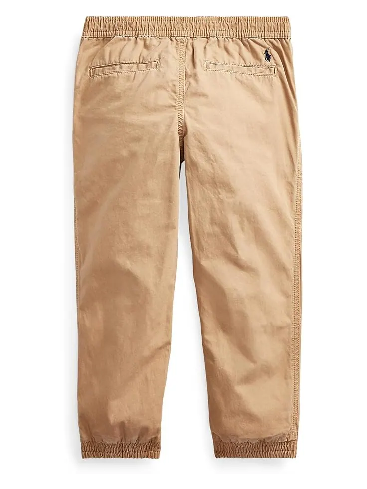 Брюки Polo Ralph Lauren Kids Cotton Poplin Jogger Pants — изображение 2 из 3, камель