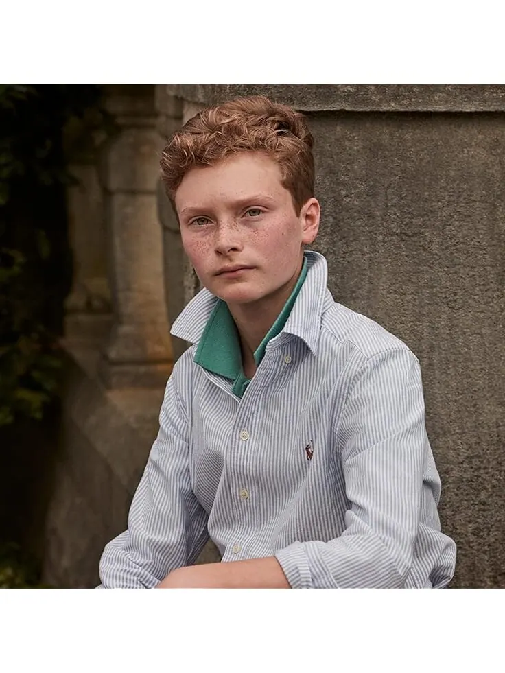 Рубашка Polo Ralph Lauren Kids Striped Cotton Oxford Shirt — 3