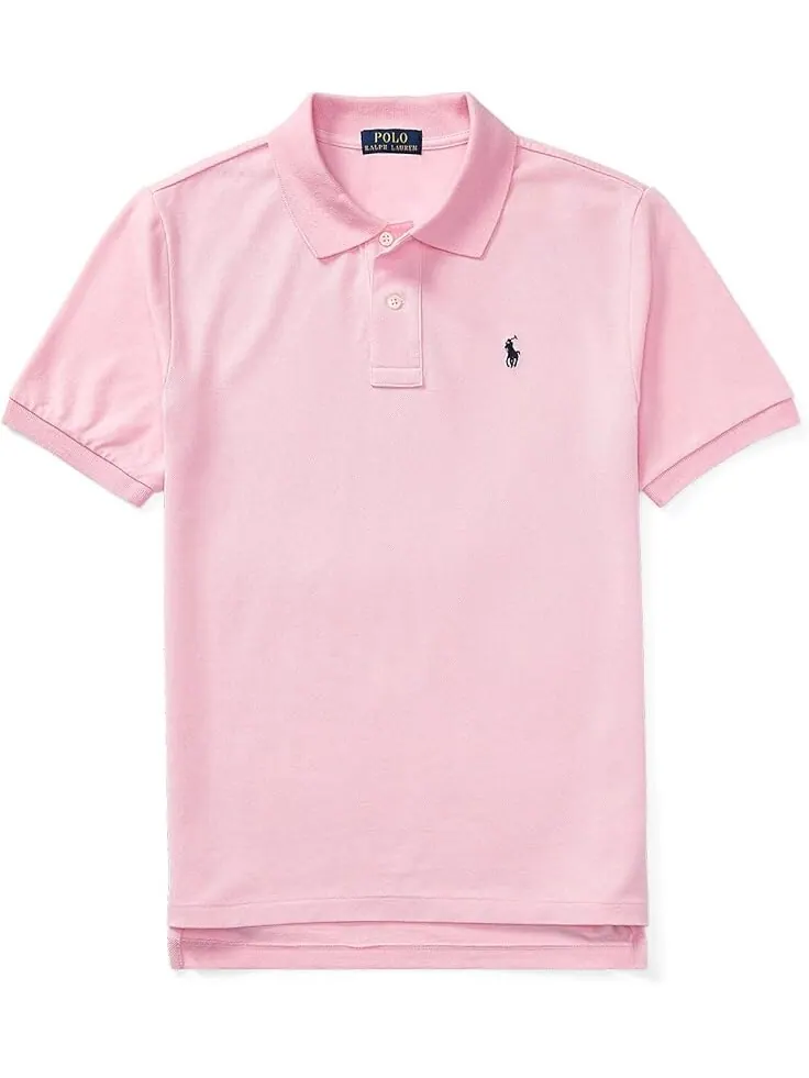 Поло Polo Ralph Lauren Kids Cotton Mesh Polo Shirt — изображение 1 из 2, розовый