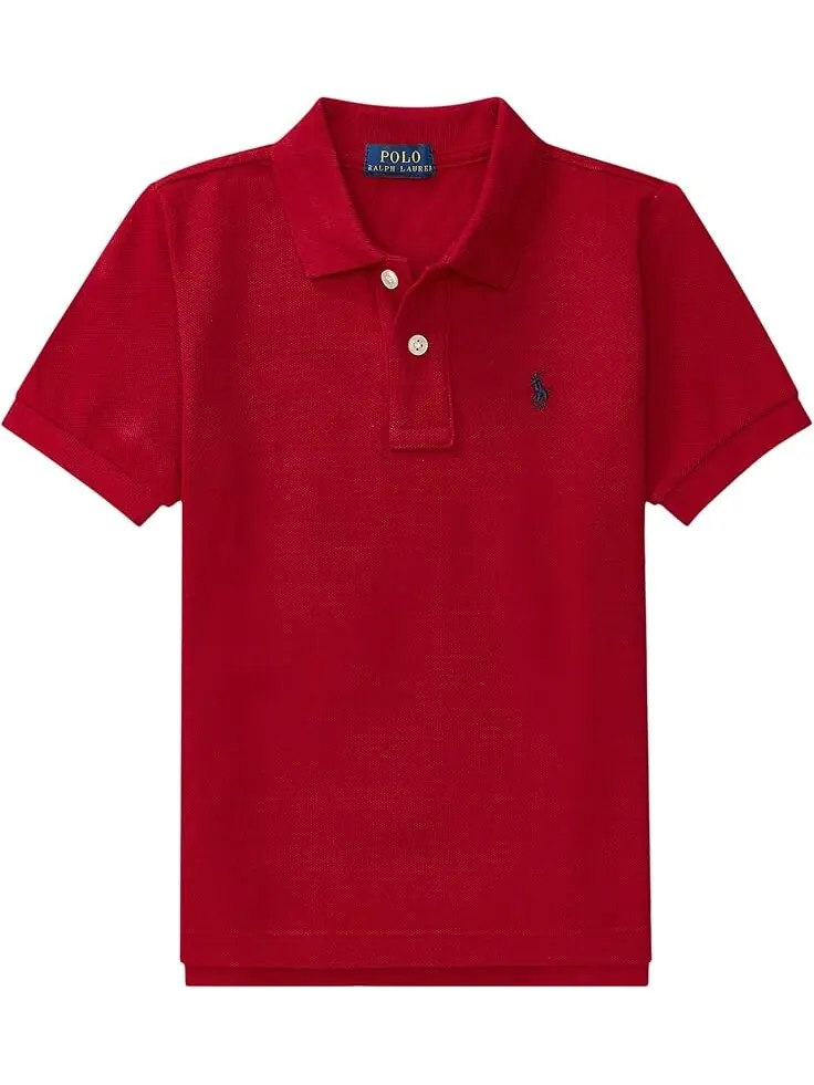Поло Polo Ralph Lauren Kids Cotton Mesh Polo Shirt — изображение 1 из 3, красный