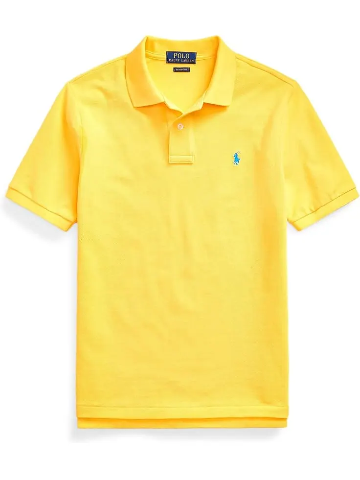 Поло Polo Ralph Lauren Kids Cotton Mesh Polo Shirt — изображение 1 из 2, желтый