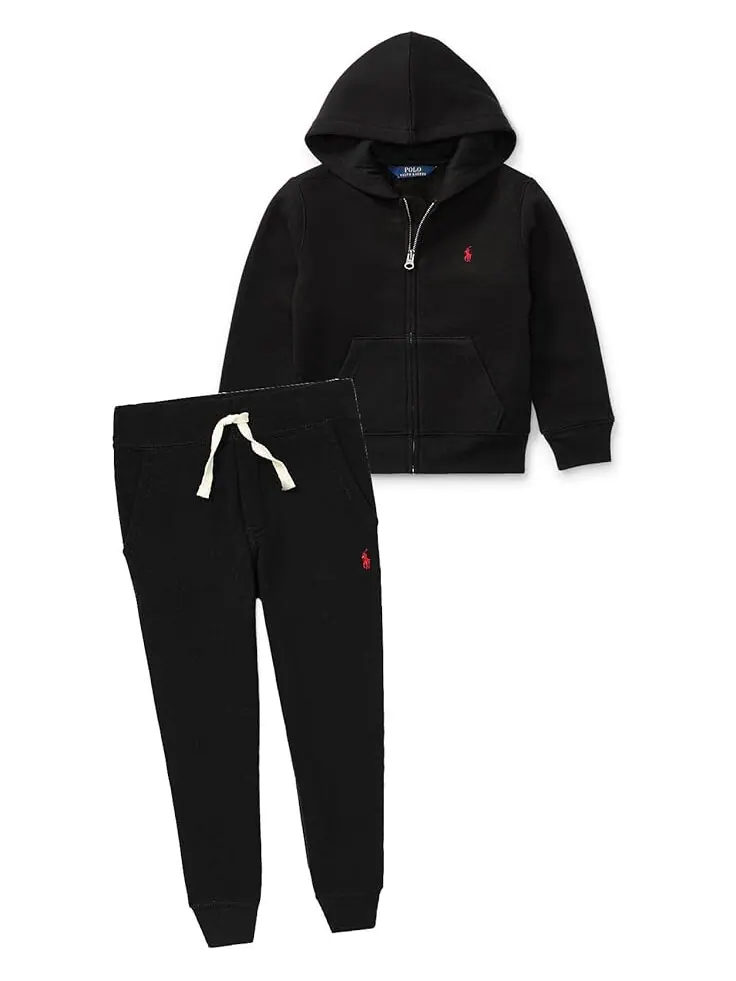 Брюки Polo Ralph Lauren Kids Cotton Blend Fleece Joggers — изображение 4 из 4, черный