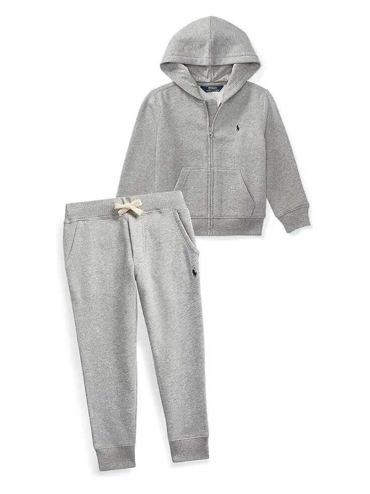 Брюки Polo Ralph Lauren Kids Cotton Blend Fleece Joggers — изображение 4 из 4, стриженый