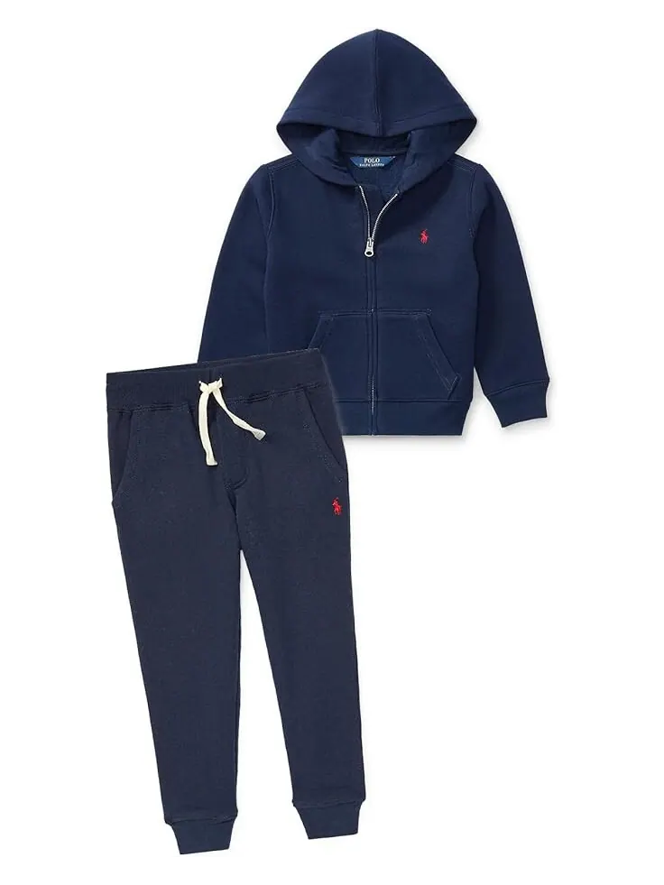 Брюки Polo Ralph Lauren Kids Cotton Blend Fleece Joggers — изображение 4 из 4, темно-синий