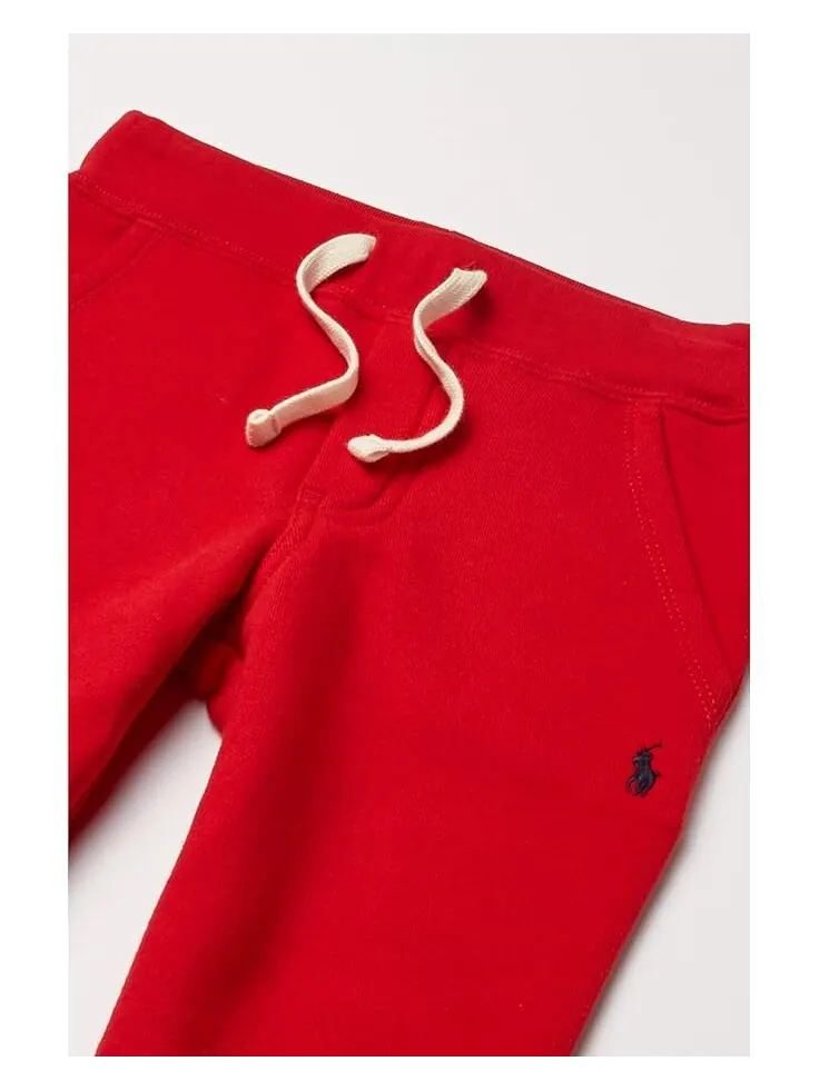 Брюки Polo Ralph Lauren Kids Cotton Blend Fleece Joggers — изображение 3 из 4, красный