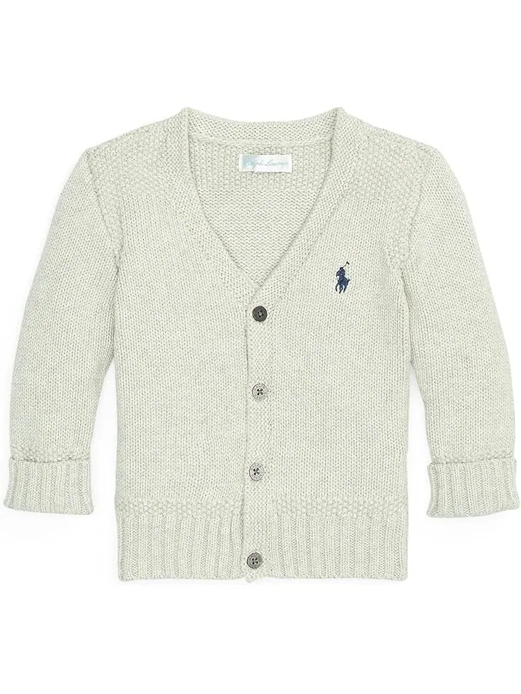 Свитер Polo Ralph Lauren Kids Combed Cotton V-Neck Cardigan — изображение 1 из 3, стриженый