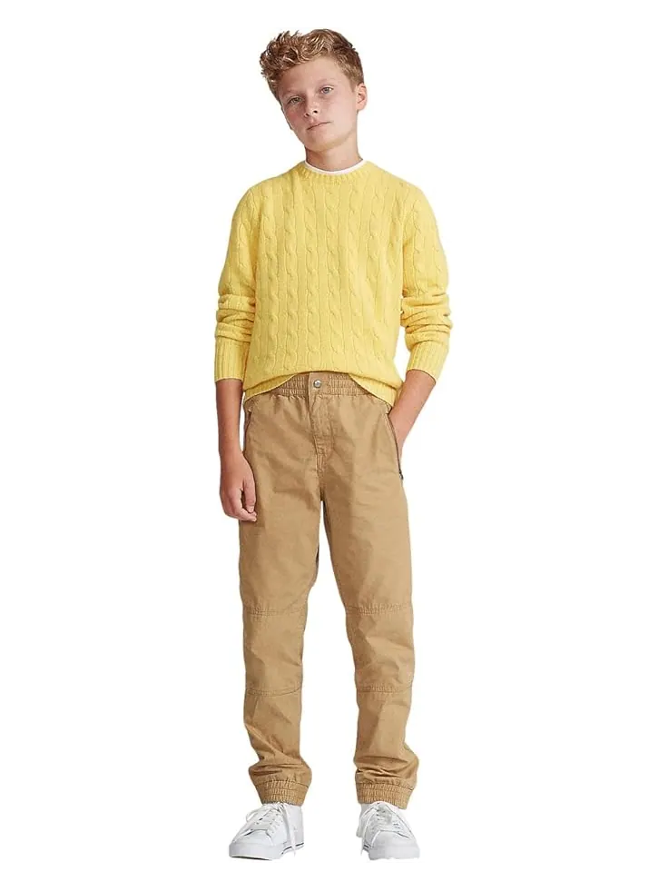 Брюки Polo Ralph Lauren Kids Cotton Poplin Jogger Pants — изображение 2 из 2, камель