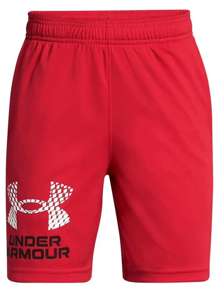 Шорты Under Armour Kids Tech Logo Shorts — изображение 1 из 2, красный/белый
