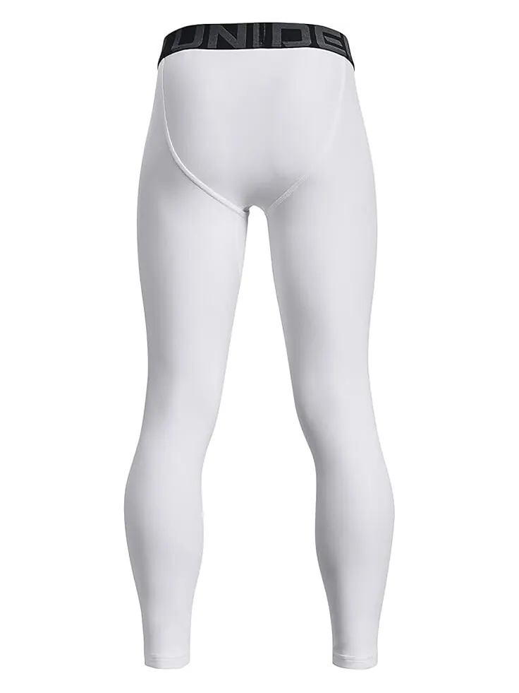 Брюки Under Armour Kids HeatGear Armour Leggings — изображение 2 из 2, белый/черный