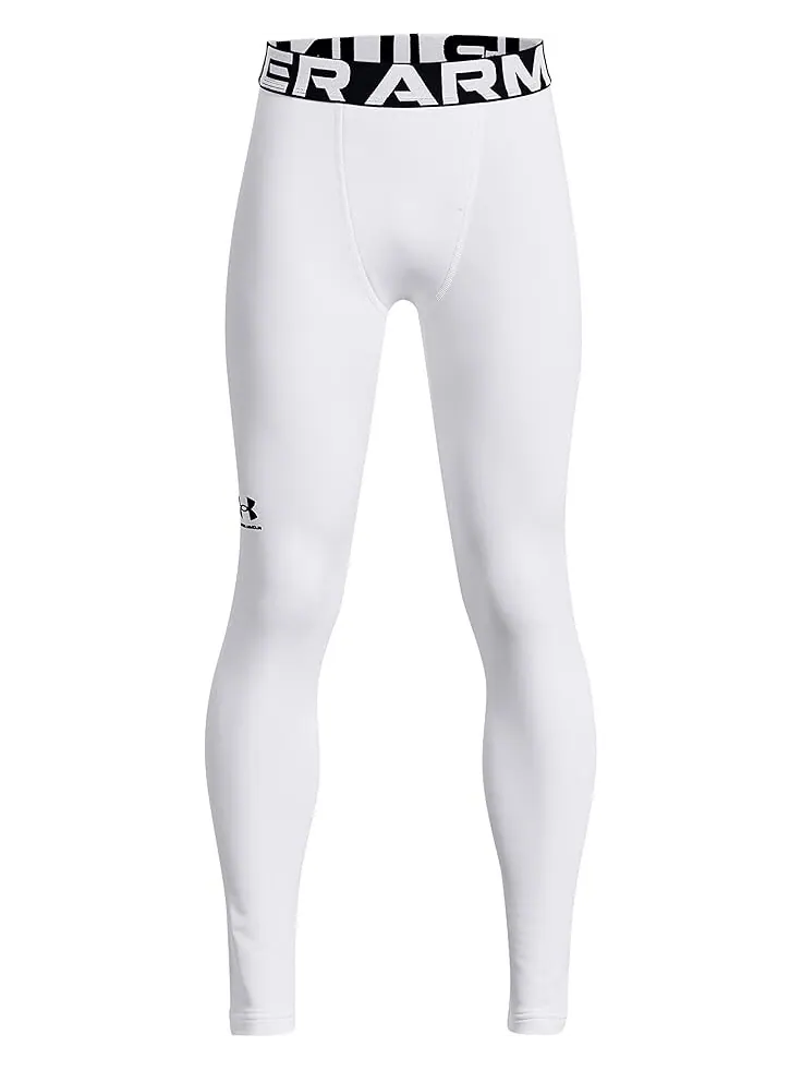 Брюки Under Armour Kids ColdGear Armour Leggings — изображение 1 из 2, белый/черный