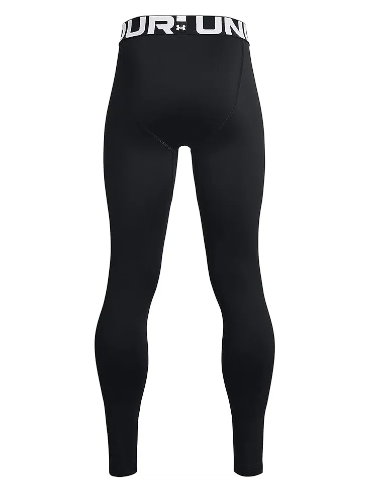 Брюки Under Armour Kids ColdGear Armour Leggings — изображение 2 из 2, черный/белый