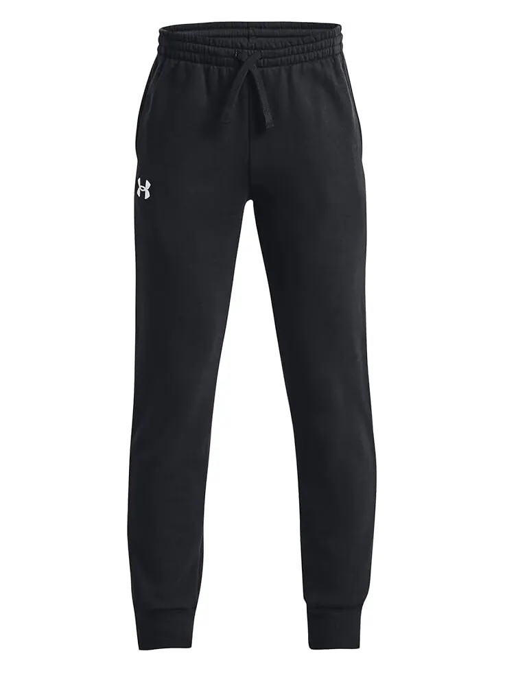 Брюки Under Armour Kids Rival Fleece Joggers — изображение 1 из 2, черный/белый