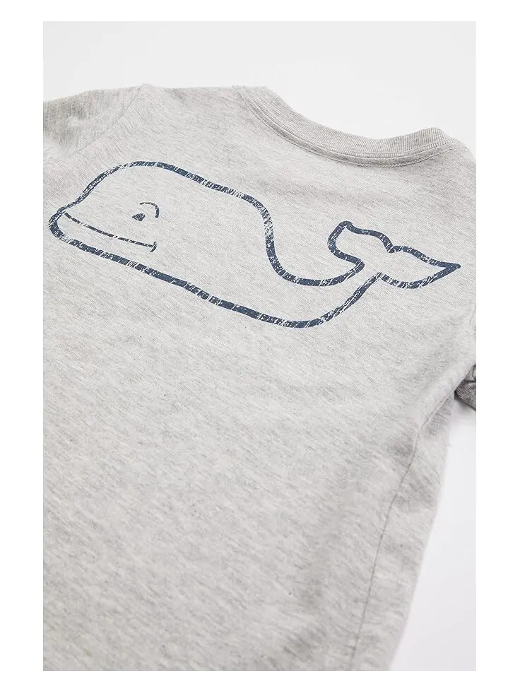 Толстовка Vineyard Vines Kids Short Sleeve Vintage Whale Pocket T-Shirt — изображение 2 из 2, серый